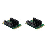 2 Tarjetas Adaptadoras De Disco Duro Pcie A 4 Sata3.0 De 6 G