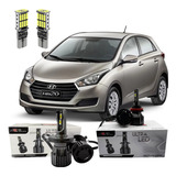 Kit Lampada Ultra Led Hyundai Hb20 Farol Alto Baixo E Milha 