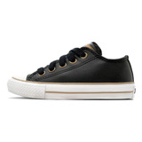 Zapatillas John Foos Negro Cuero Niño 182 All Night Black.