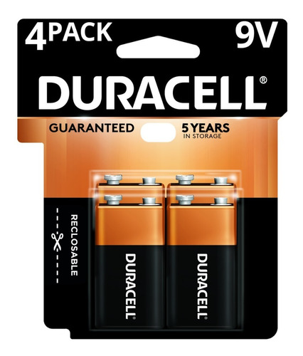 Pilas Duracell 9v Pack De 4 Piezas Alcalinas