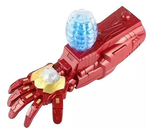 Brazo Juguete Iron Man Dispara Bolas Gel Pistola Robótico