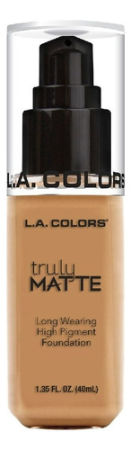 Base De Maquillaje Líquida L.a. Colors Truly Matte Truly Matte Tono Warm Honey - 40ml