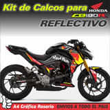 Calcos Honda Cb190r Kit Red Bull Colores A Eleccion