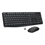 Combo Teclado Y Mouse Inalámbricos, Mouse Ergonómico Tamaño