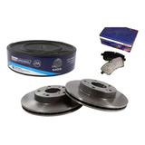 Kit 2 Discos Delanteros Y Pastillas Toyota Hilux 3.0 Srv 4x4