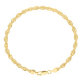 Pulsera Esclava Oro 10k Kilates Torzal Torsal 4.2mm 21cm 