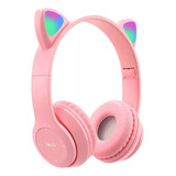 Auriculares Bluetooth Luz Led Oreja De Gato Inalambrico 