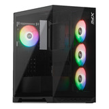 Gabinete Xpg Invader X Black Atx 5 Ventiladores Cristal Temp