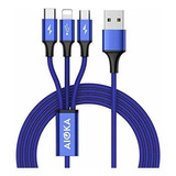 Multiples Usb Cable Cable C Micro Y Mas 3 En 1 Trenzada...