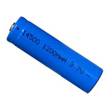 1 Pila Bateria 14500 3.7v 1200 Mah Con Teton Recargable 