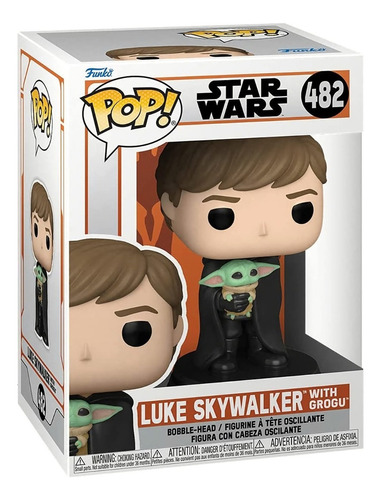 Figura De Acción  Luke Skywalker With Grogu De Funko Pop!