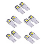 Led T10 W5w 5 Led Lampara Luz Posicion 6000k Piojitos X 10u 