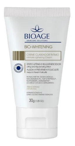 Creme Clareador Íntimo - Bio-whitening Creme 30g Bioage