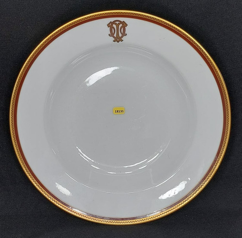 18131 Prato Fundo Marca Indeterminada Monogramado Porcel