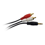 Cable De Audio Nisuta Ns-cau35 Stereo 3.5mm A 2 Rca 1,80 M