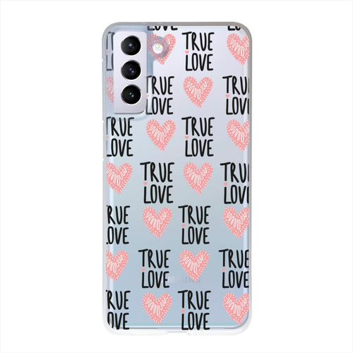 Funda Galaxy Antigolpes Patrón De Corazones True Love