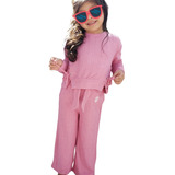 Conjunto Sudadera + Pantalon Rosa Talla 4 Y 6 Años