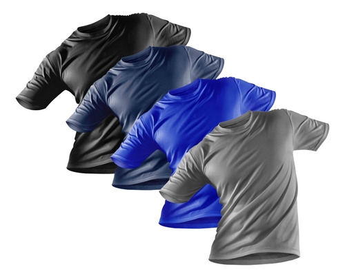 Kit 4 Camisas Masculino Com Proteção Solar Uv 50 Manga Curta