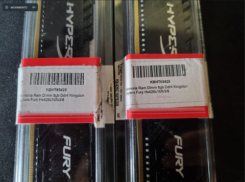 Memoria Ram 16gb Ddr4 Kingston Hyperx Fury 2x8 2666mhz 