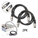 Cable Xlr Cannon Balanceado Cable Plug Dmx Audio 3m 2 Partes