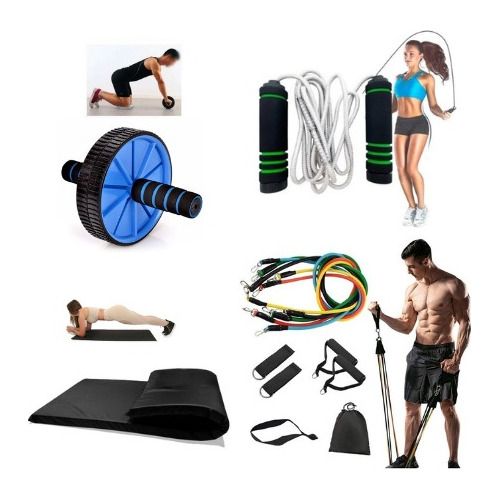 Kit Academia Completa Profissional - Kit C/4 Produto Fitness