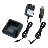 Uv-5r Bf-f8h Cargador Más Cable Usb Cargador Con Luz Indicad