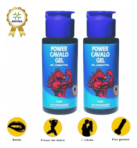 2 Un Pênis Maior +prazer + Libido Pau De Cavalo Gel Promoção