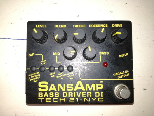 Pedal Preamp Bajo Sansamp Tech 21 Bass Bddi Version 2