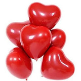 Globos Corazón Látex Set X 12 Globos Calidad Helio