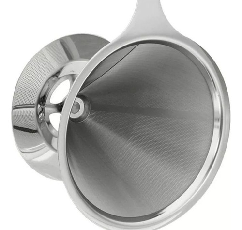 Coador Café Inox Grande Reutilizável Pour Over S/ Filtro 103