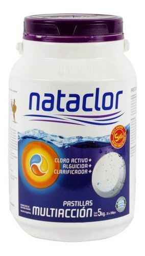 Cloro En Pastillas Multiacción Nataclor X 5 Kg 200 G C/u