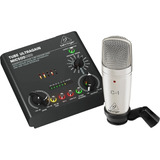 Kit Grabacion Behringer Voice Studio Preamp Mic500usb + C1