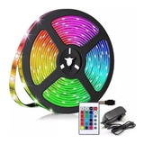 Cinta Led Tira Luces 5mts Rgb Multicolor Con Control