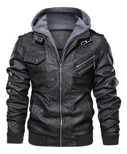 Jaquetas Inverno Masculinas Couro Casaco Motociclista Casual