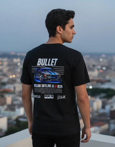Playera Nissan Skyline R34 Paul Walker