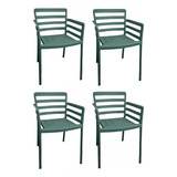 Set 4 Sillas Moderna Minimalista Nariet Comedor Jardin Estructura De La Silla Menta Asiento Menta