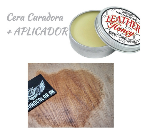 Cera Abeja Curar Madera 100% Pura Calidad Premium +aplicador