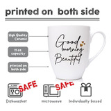 Mnedlad Taza De Café Con Texto En Inglés «good Morning Beaut