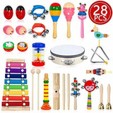 Taimasi Niños Instrumentos Musicales, 28pcs 18 Tipos De Made