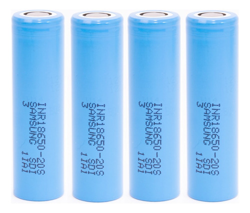 Pack De 4 Baterías 18650 Samsung 20s 2000mah 40a