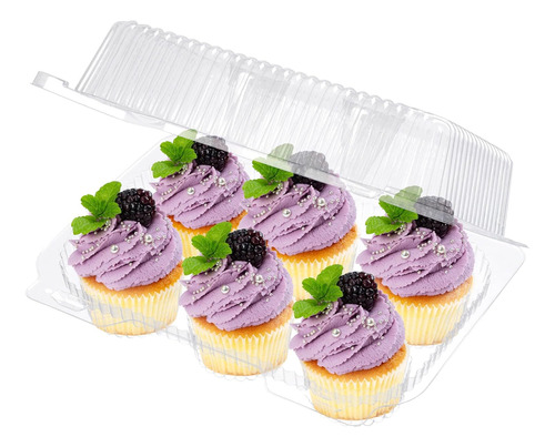 10 Recipientes De Plástico Desechables Cupcakes, Cajas...