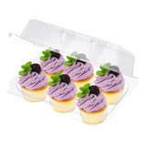 10 Recipientes De Plástico Desechables Cupcakes, Cajas...