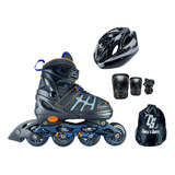 Patines En Linea Kit Chicos Skate Ajustables Con Proteccion