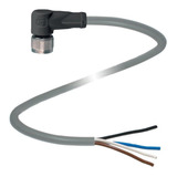 Cabo De 10m Com Conector M12 90º / 4 Vias - V1-w-10m-pvc