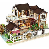 Casa De Muñecas En Miniatura Con Muebles Escala 1:24 Hermosa