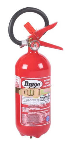Matafuego Drago Polvo Químico 2,5 Kg Fuegos Abc Aluminio 