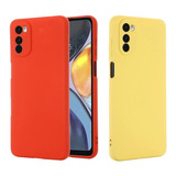 Funda De Silicona Con Cubre Camara Para Moto G42 G52 G82