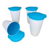 Kit 4 Copos Allegra 450ml Com Tampa Tupperware