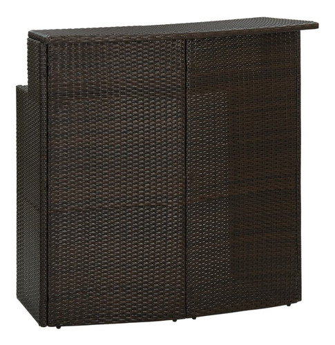 Mesa De Bar De Jardín Marrón 47.2 X21.7  X43.3 Poly Rattan