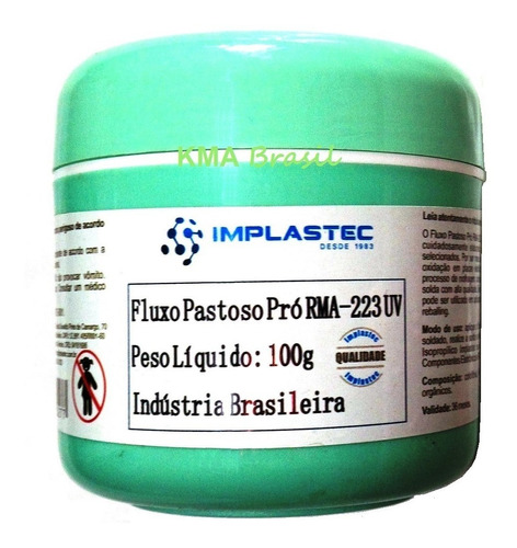 Fluxo De Solda Pastoso - Pote 100g - Rma-223 Implastec